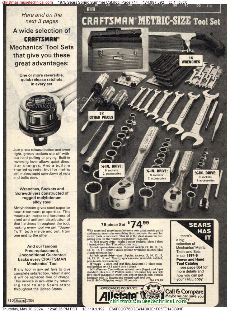 1975 Sears Spring Summer Catalog, Page 714