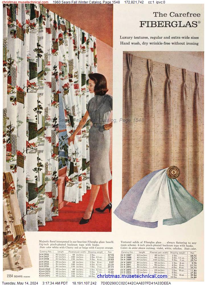 1960 Sears Fall Winter Catalog, Page 1548