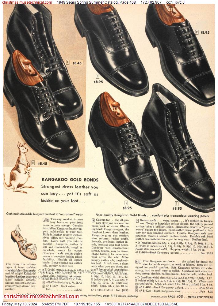 1949 Sears Spring Summer Catalog, Page 408