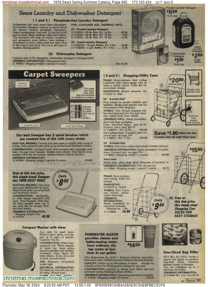 1976 Sears Spring Summer Catalog, Page 985