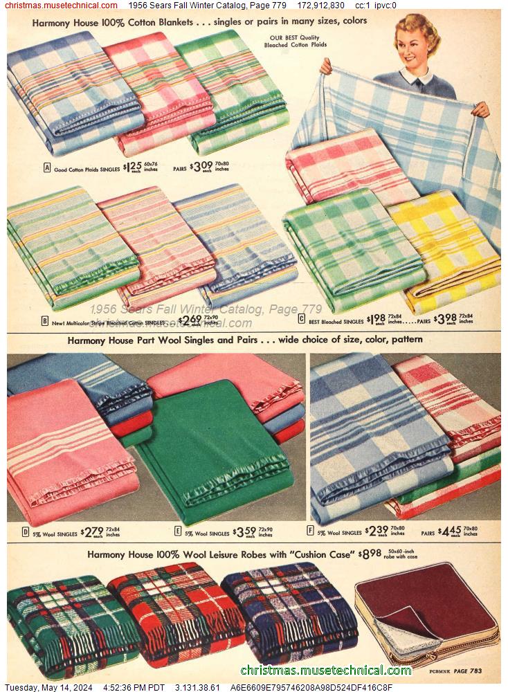1956 Sears Fall Winter Catalog, Page 779