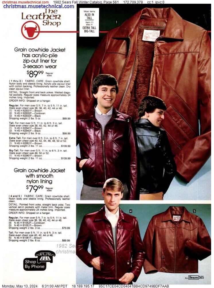 1982 Sears Fall Winter Catalog, Page 561
