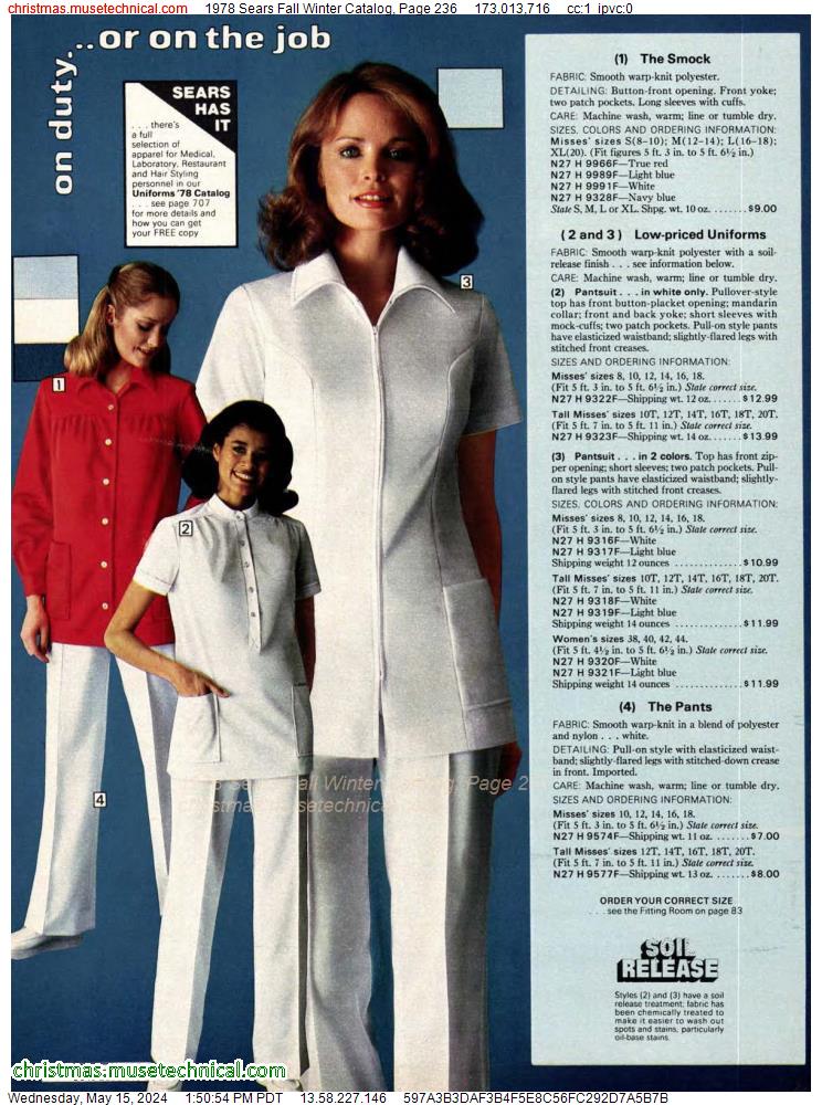 1978 Sears Fall Winter Catalog, Page 236