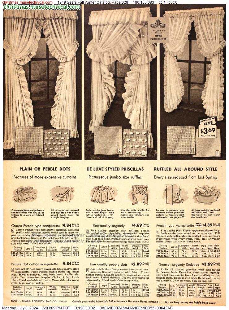 1949 Sears Fall Winter Catalog, Page 628