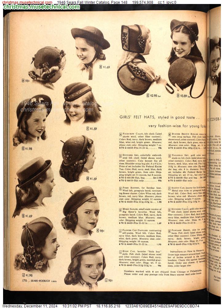 1946 Sears Fall Winter Catalog, Page 148