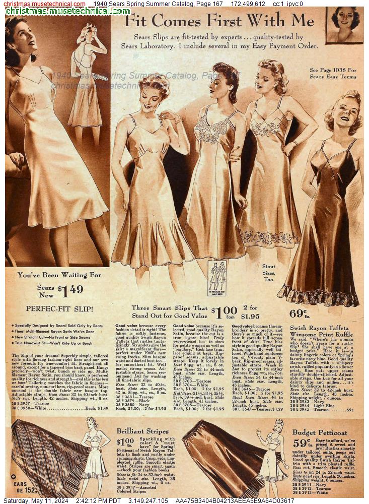 1940 Sears Spring Summer Catalog, Page 167