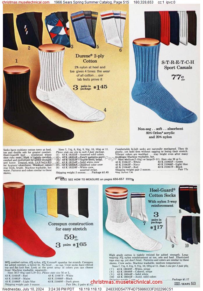 1966 Sears Spring Summer Catalog, Page 515