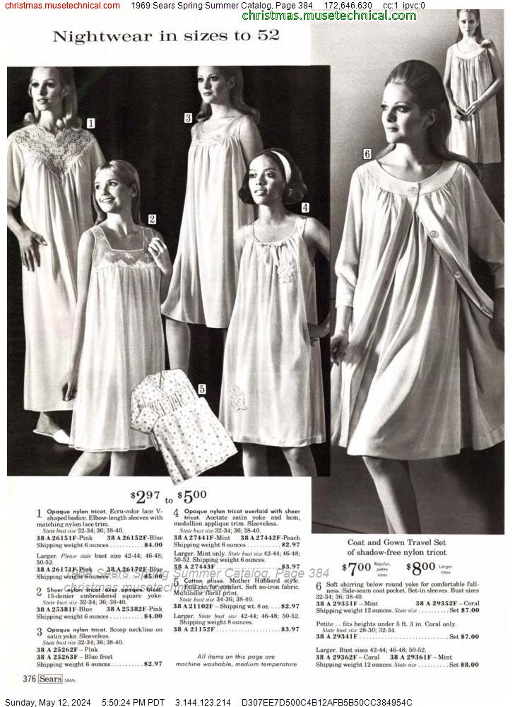 1969 Sears Spring Summer Catalog, Page 384