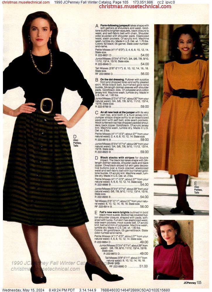 1990 JCPenney Fall Winter Catalog, Page 105
