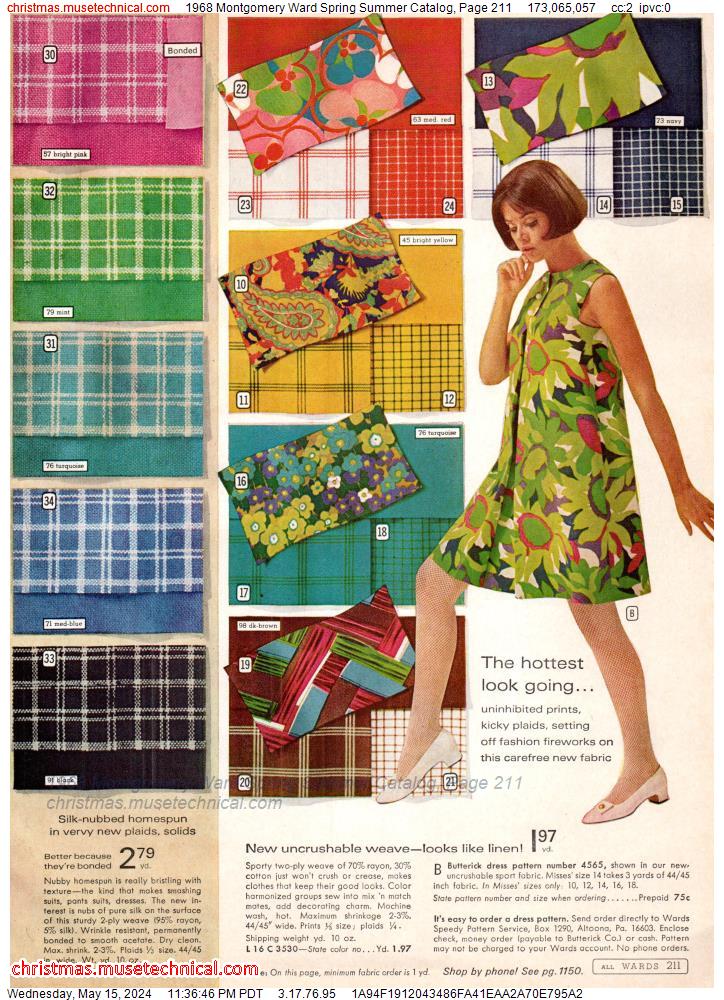 1968 Montgomery Ward Spring Summer Catalog, Page 211
