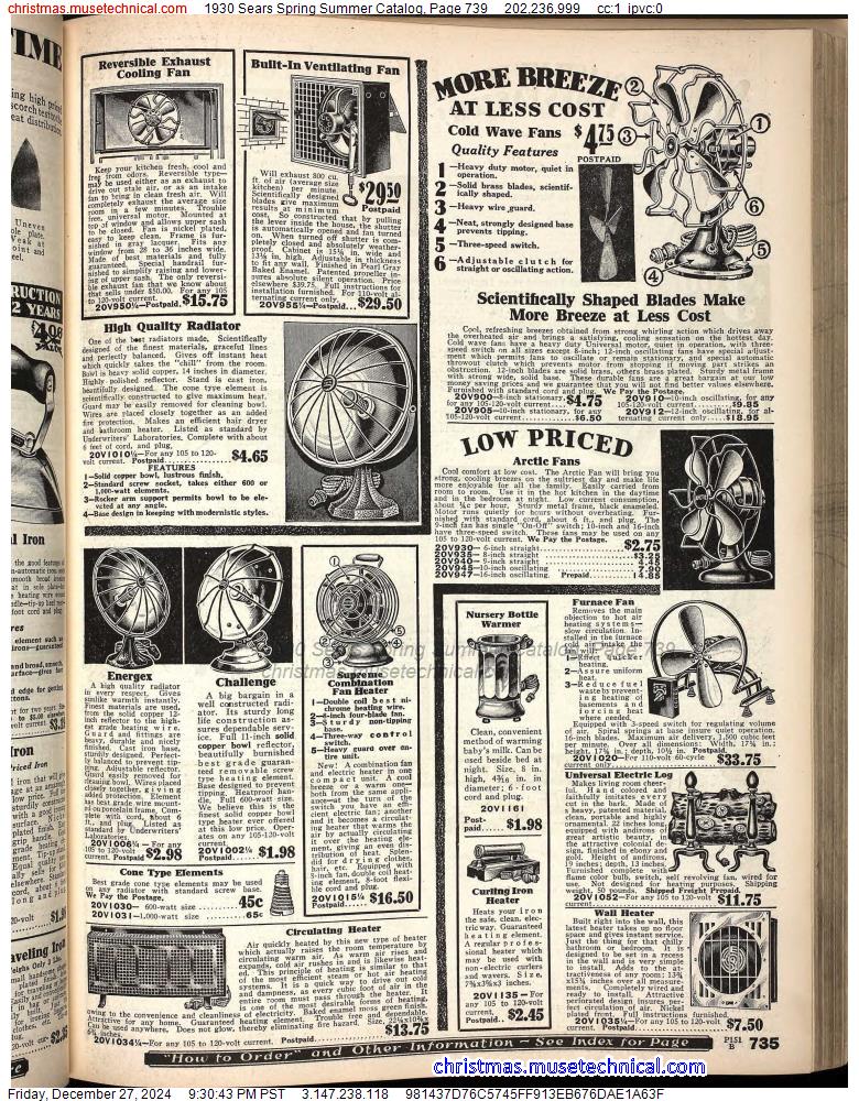 1930 Sears Spring Summer Catalog, Page 739