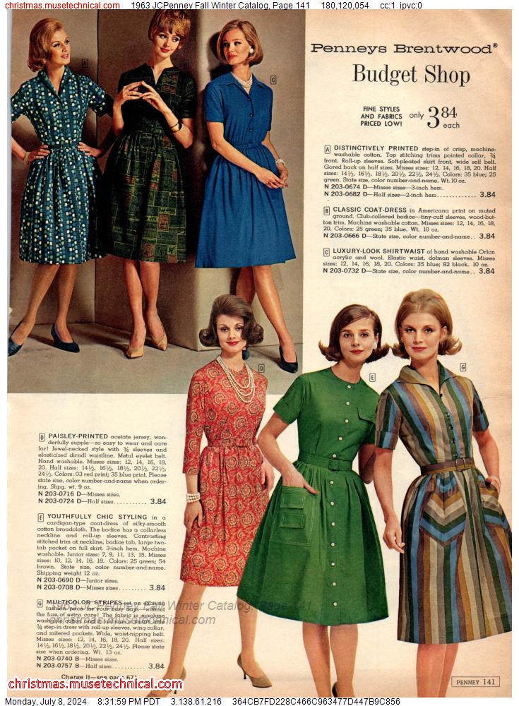 1963 JCPenney Fall Winter Catalog, Page 141