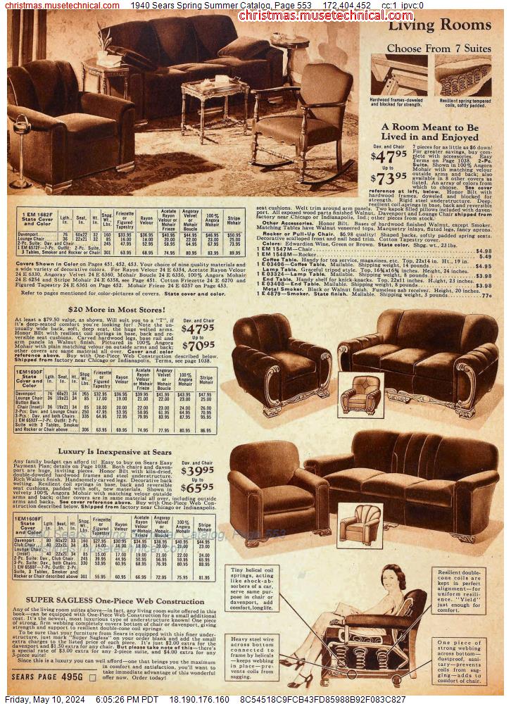 1940 Sears Spring Summer Catalog, Page 553