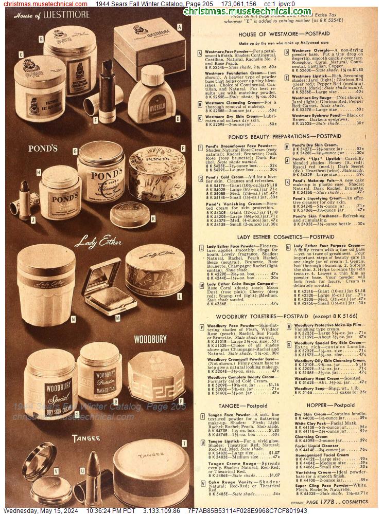 1944 Sears Fall Winter Catalog, Page 205