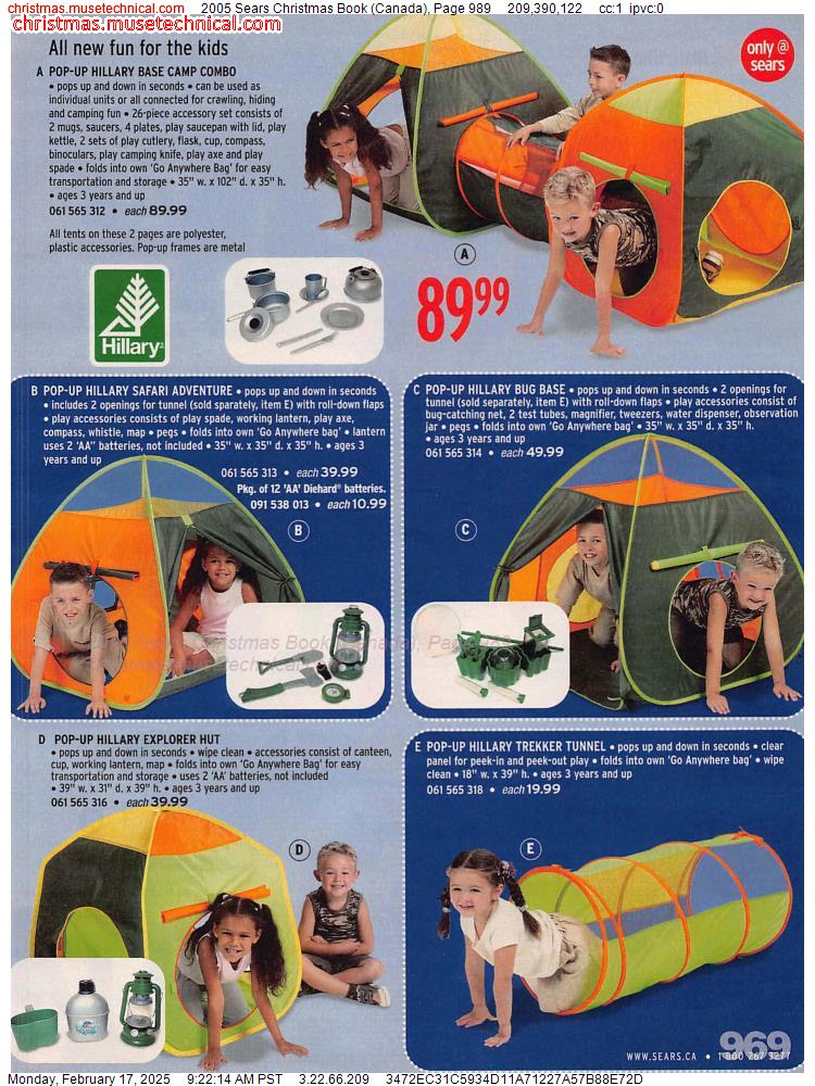 2005 Sears Christmas Book (Canada), Page 989