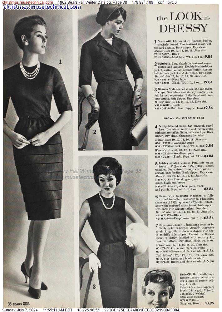 1962 Sears Fall Winter Catalog, Page 38