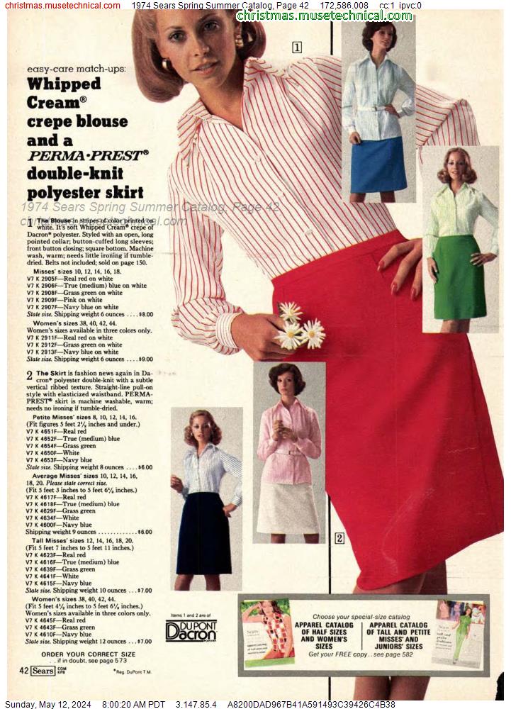 1974 Sears Spring Summer Catalog, Page 42