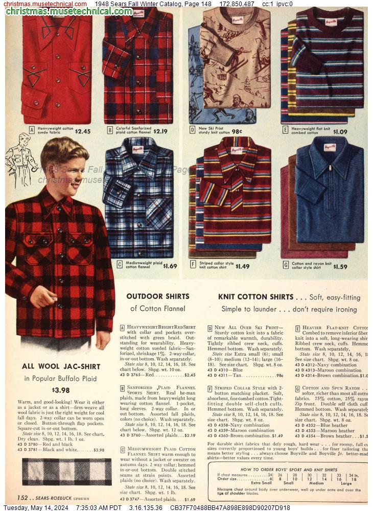 1948 Sears Fall Winter Catalog, Page 148