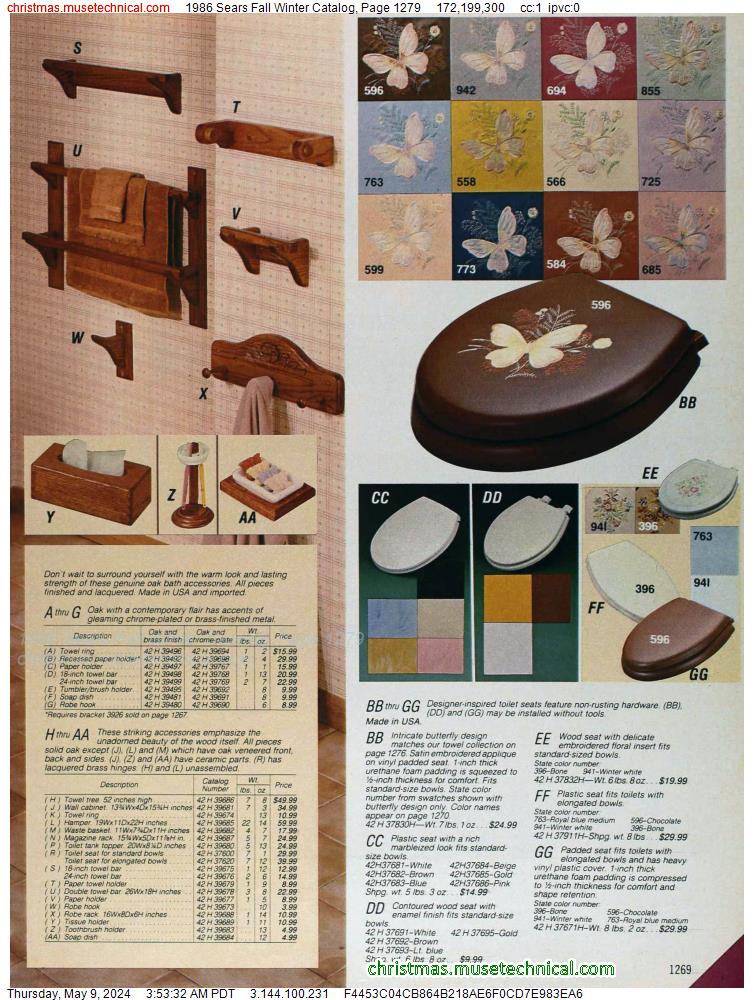 1986 Sears Fall Winter Catalog, Page 1279