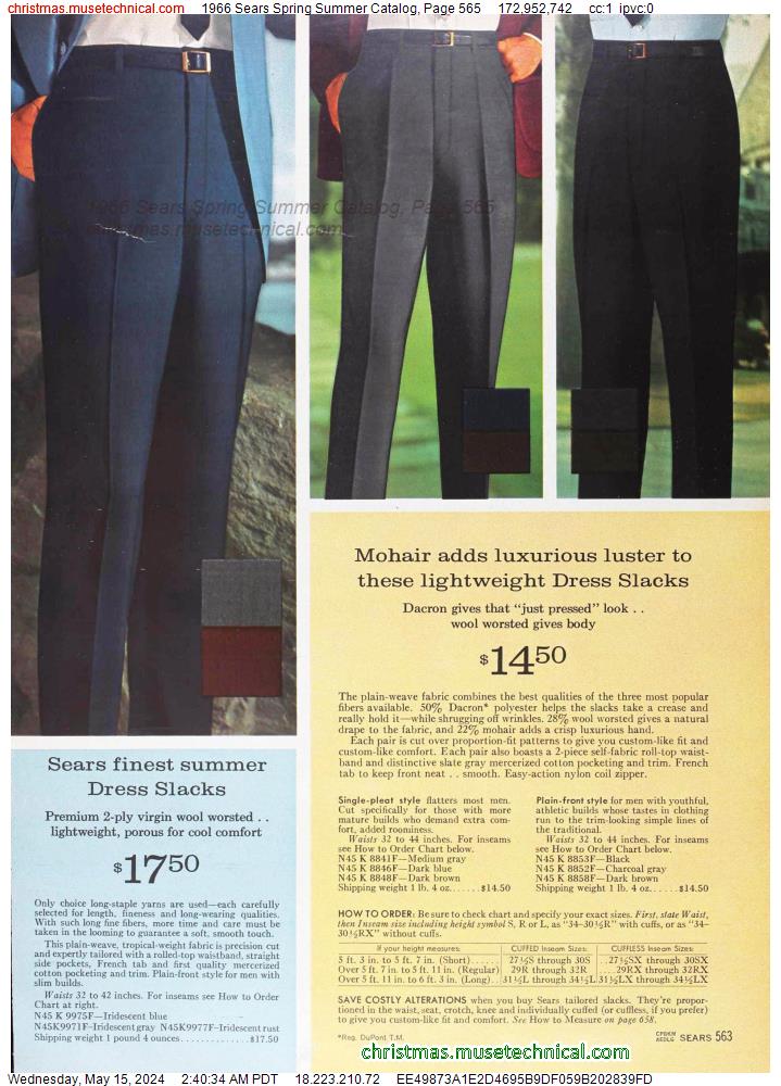 1966 Sears Spring Summer Catalog, Page 565