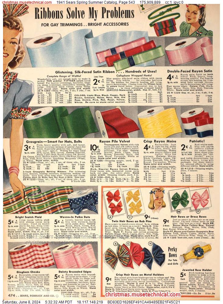 1941 Sears Spring Summer Catalog, Page 543