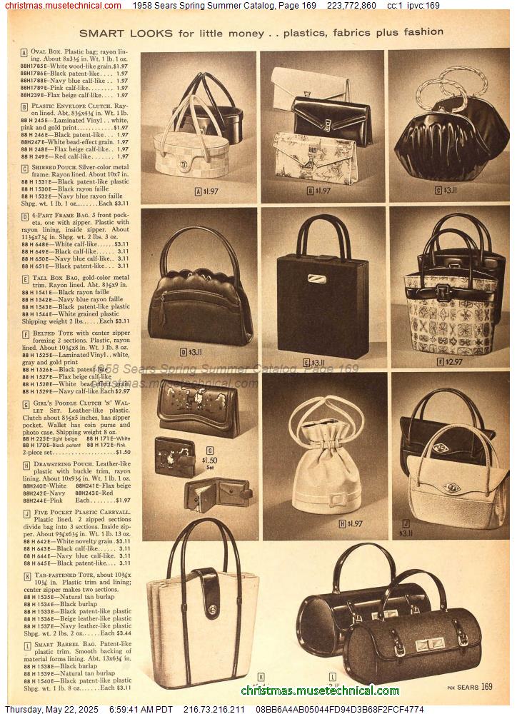 1958 Sears Spring Summer Catalog, Page 169