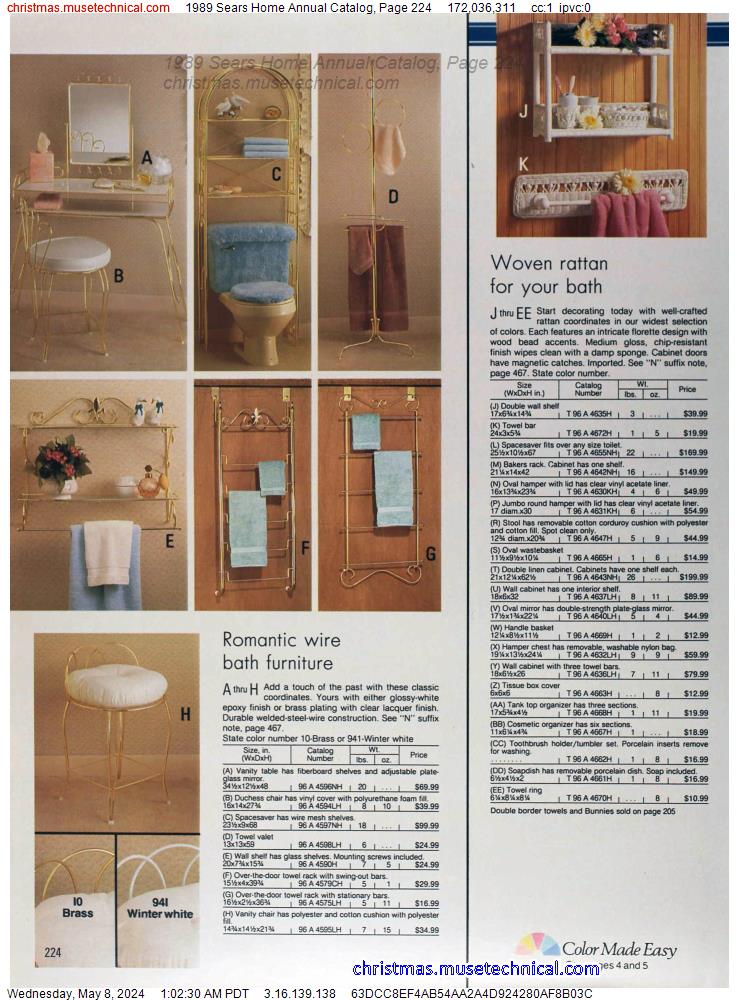 1989 Sears Home Annual Catalog, Page 224