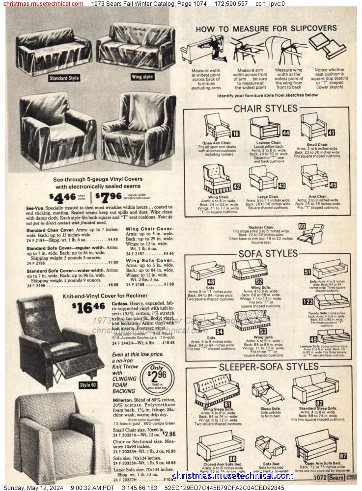 1973 Sears Fall Winter Catalog, Page 1074