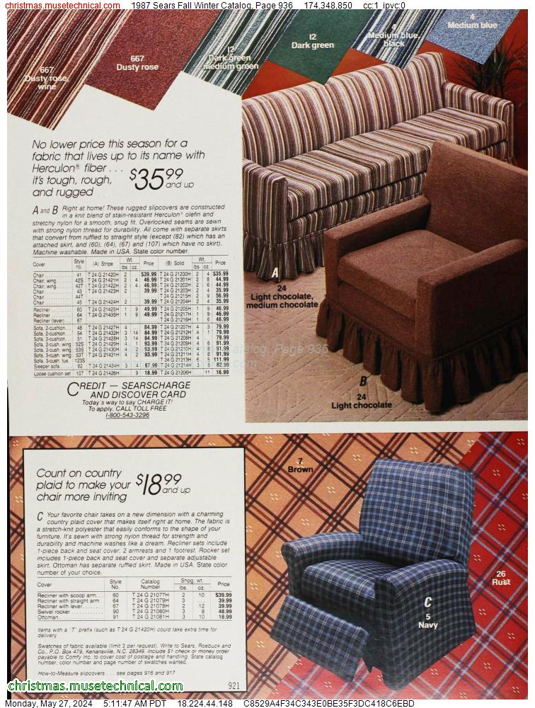 1987 Sears Fall Winter Catalog, Page 936