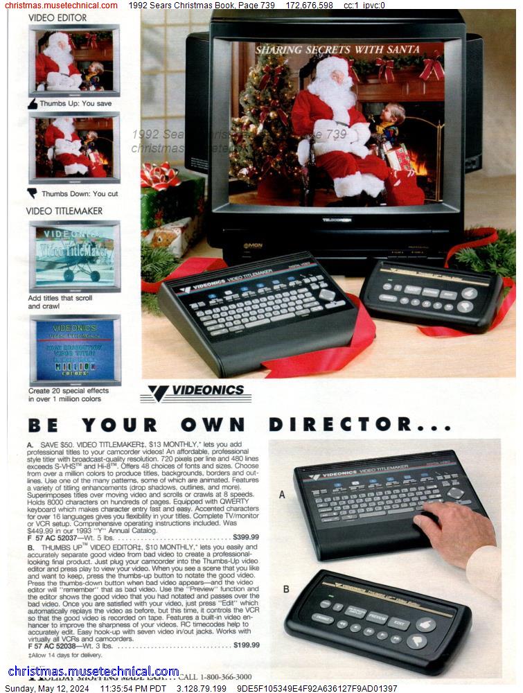 1992 Sears Christmas Book, Page 739