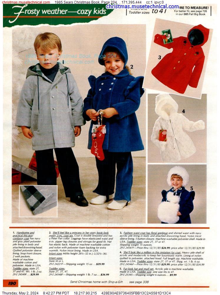 1985 Sears Christmas Book, Page 204
