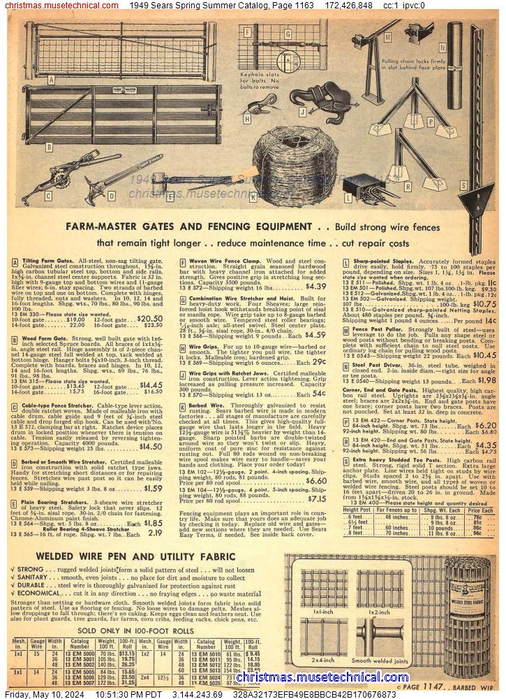 1949 Sears Spring Summer Catalog, Page 1163