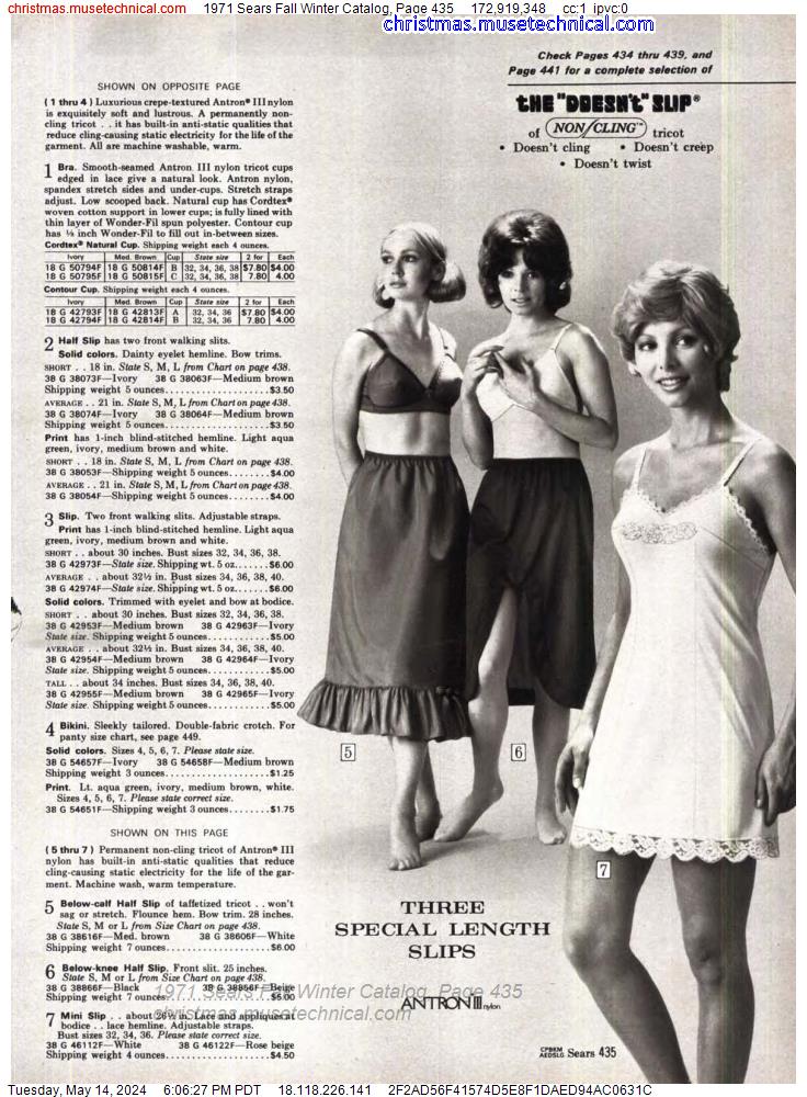 1971 Sears Fall Winter Catalog, Page 435