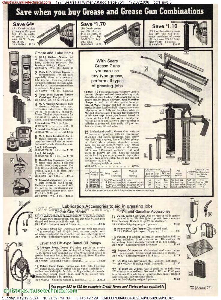 1974 Sears Fall Winter Catalog, Page 751