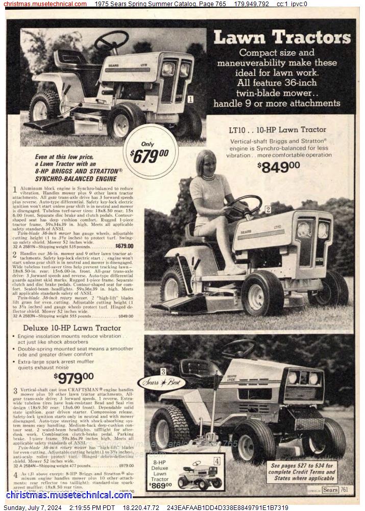 1975 Sears Spring Summer Catalog, Page 765