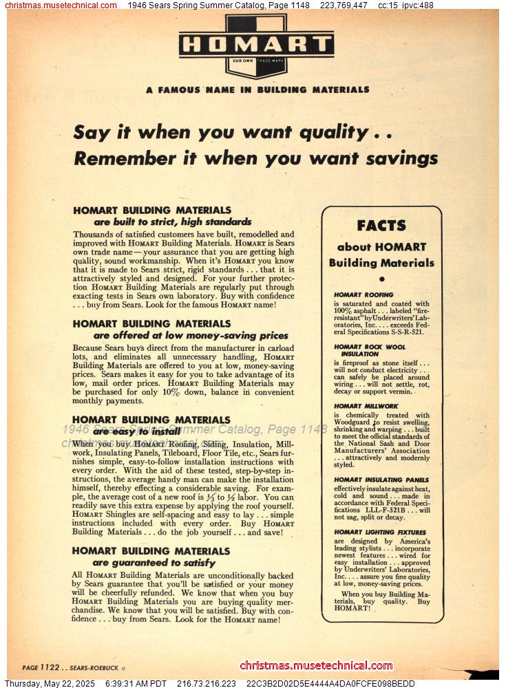 1946 Sears Spring Summer Catalog, Page 1148