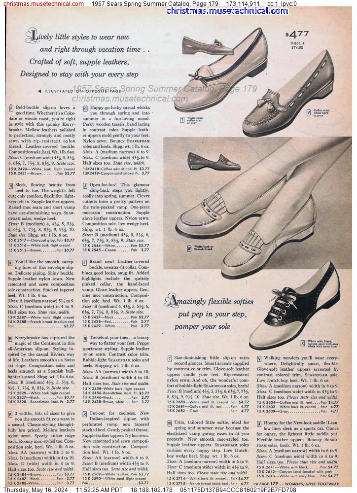 1957 Sears Spring Summer Catalog, Page 179
