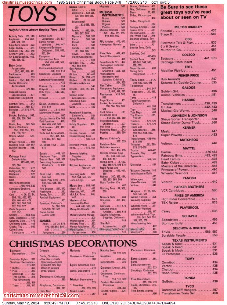 1985 Sears Christmas Book, Page 348