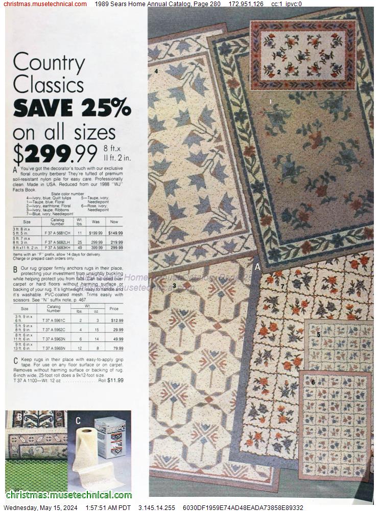 1989 Sears Home Annual Catalog, Page 280