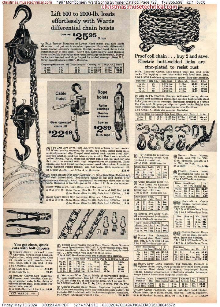 1967 Montgomery Ward Spring Summer Catalog, Page 722