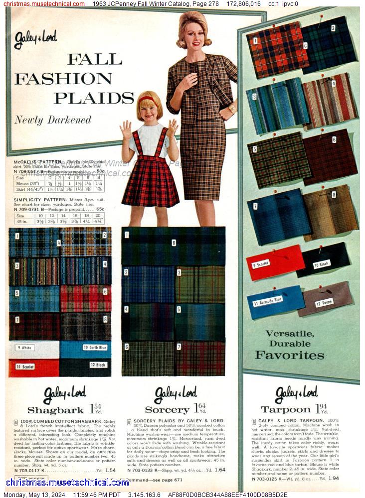 1963 JCPenney Fall Winter Catalog, Page 278