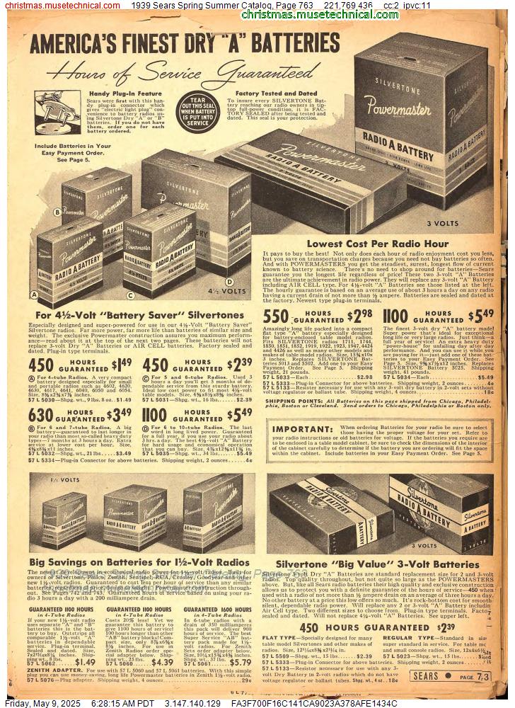 1939 Sears Spring Summer Catalog, Page 763