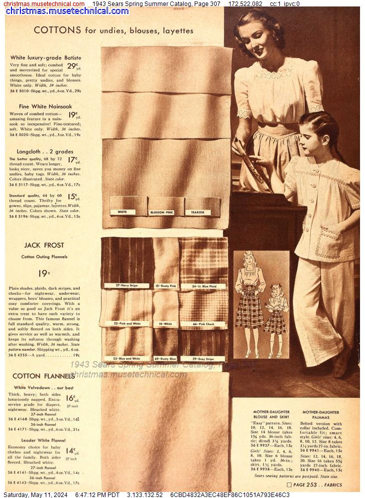 1943 Sears Spring Summer Catalog, Page 307