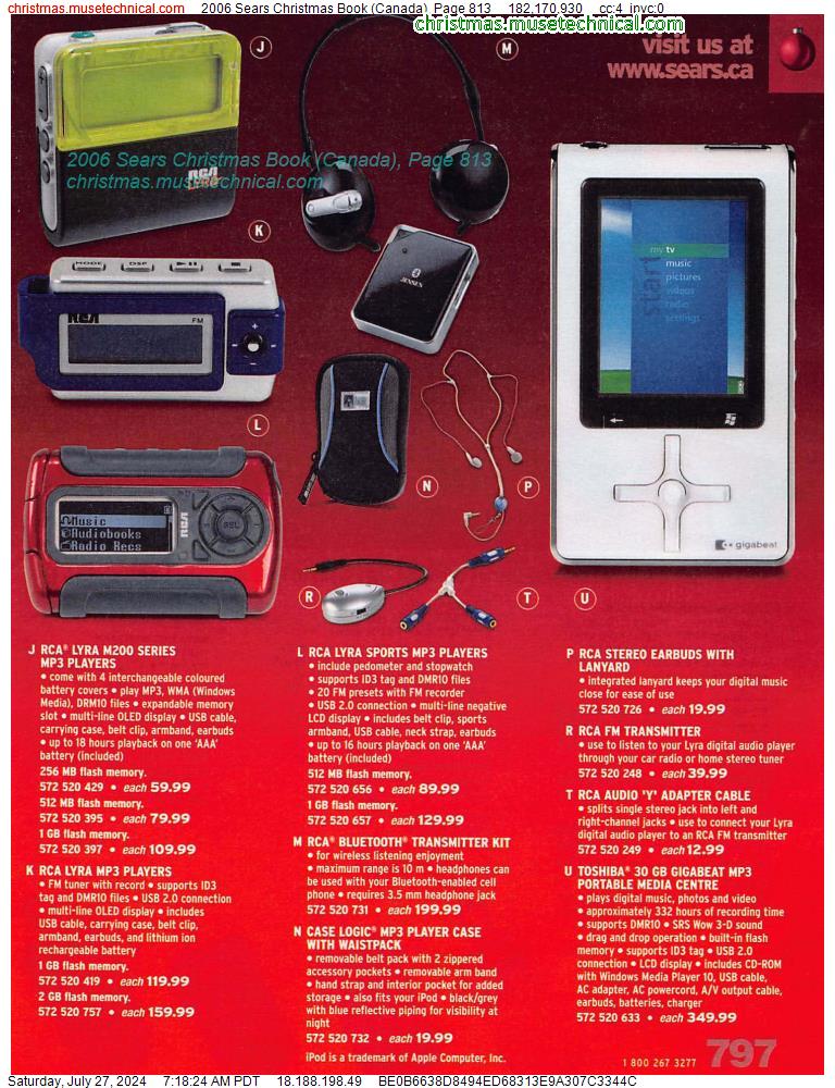 2006 Sears Christmas Book (Canada), Page 813