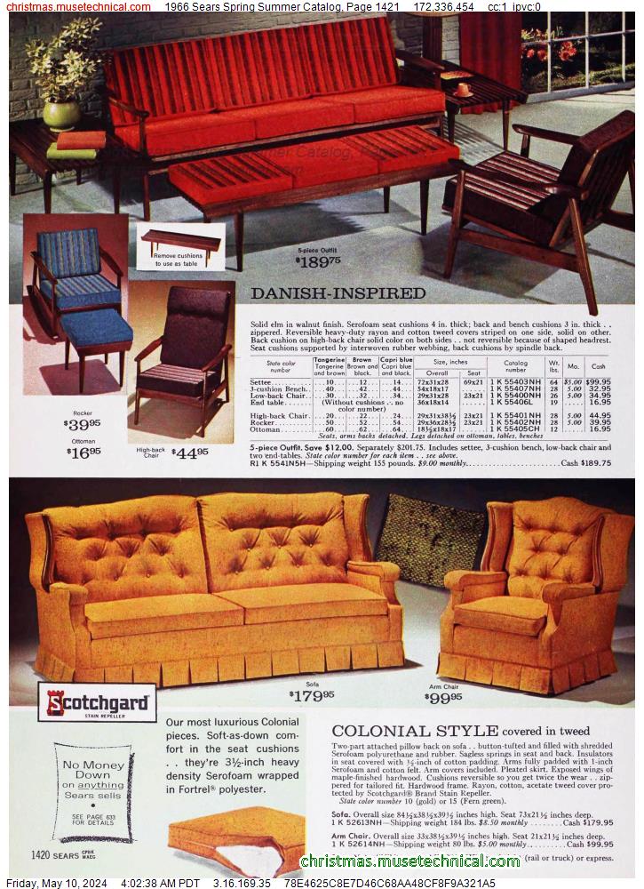 1966 Sears Spring Summer Catalog, Page 1421