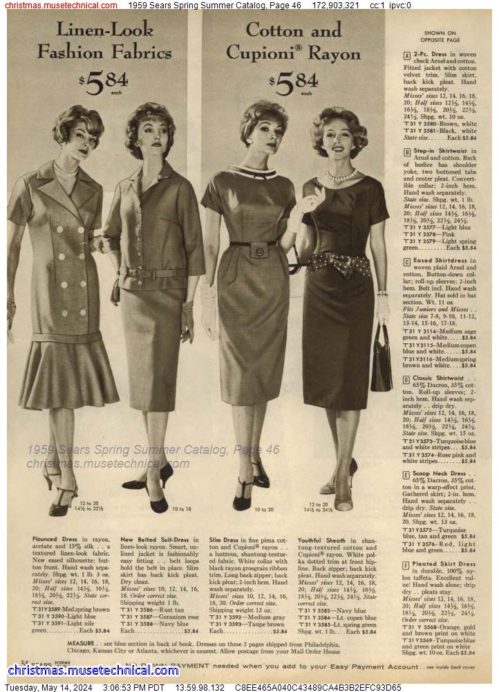 1959 Sears Spring Summer Catalog, Page 46