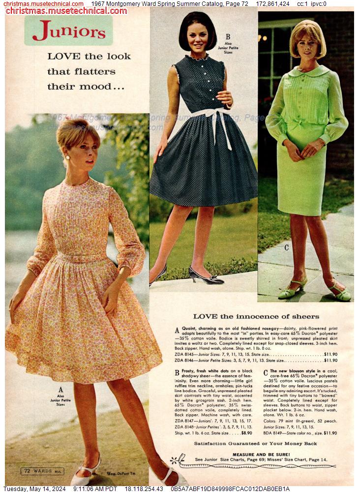 1967 Montgomery Ward Spring Summer Catalog, Page 72