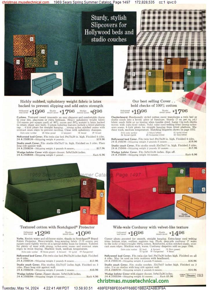 1969 Sears Spring Summer Catalog, Page 1497