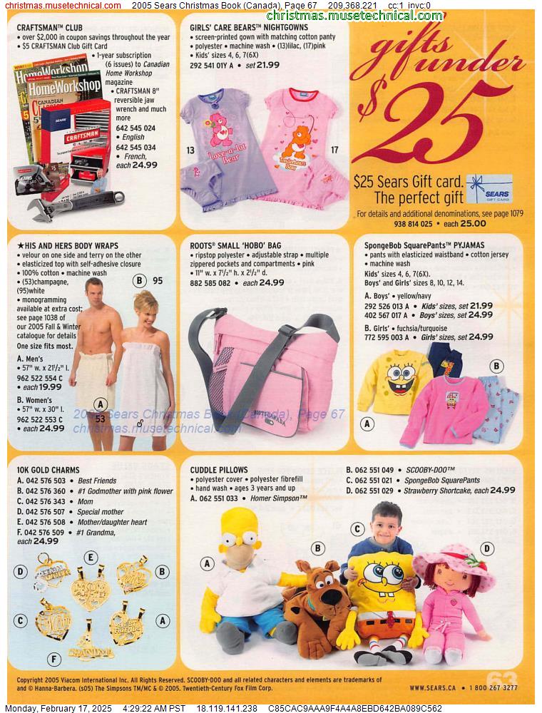 2005 Sears Christmas Book (Canada), Page 67