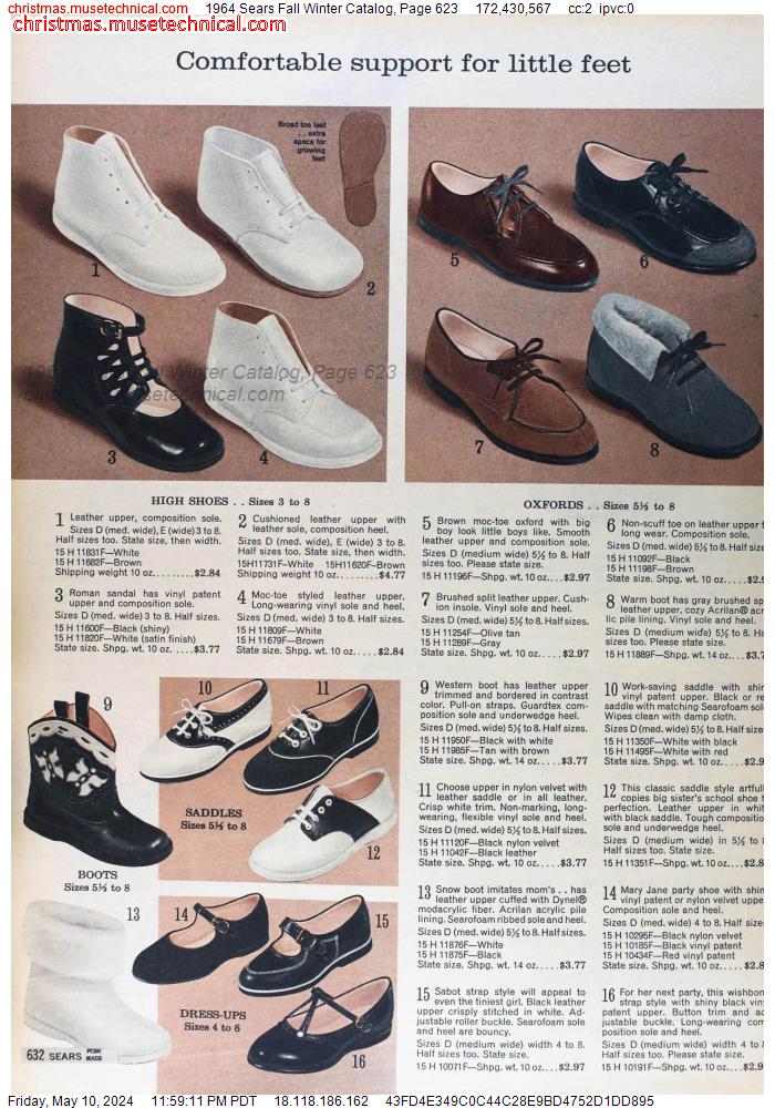 1964 Sears Fall Winter Catalog, Page 623